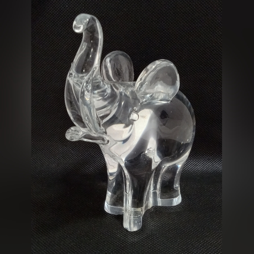 Nason Murano Art Glass Elephant Figurine Paper Weight Danbury Mint Vintage
